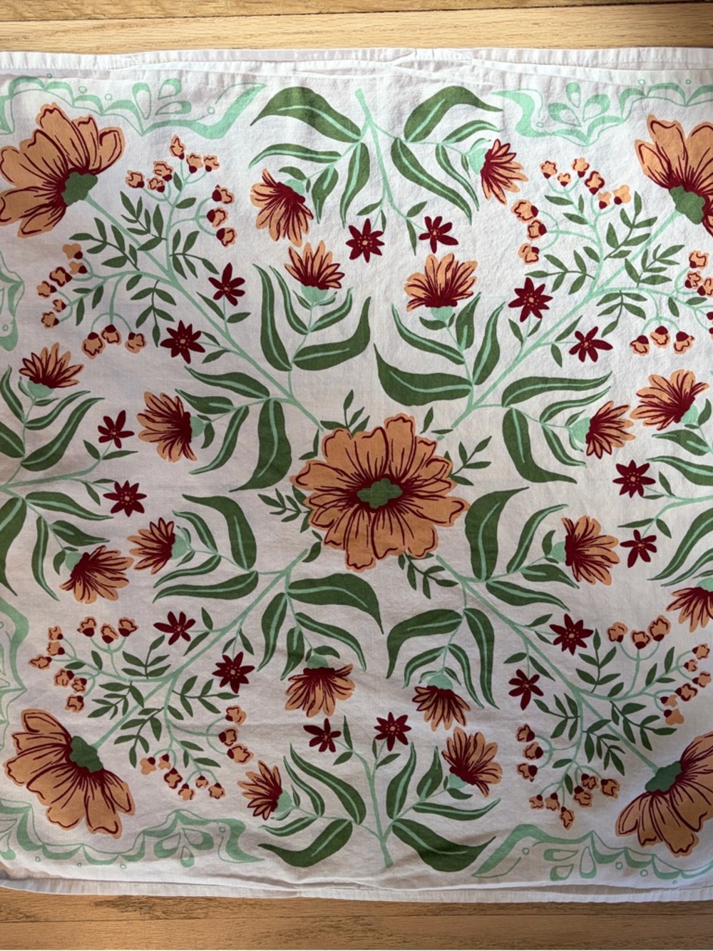 Hemlock No031 Floral Cotton Bandana / Scarf  / Napkin